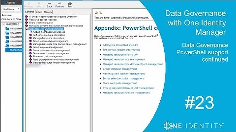 One Identity Manager | Data Governance with 1IM #23 | Powershell Support