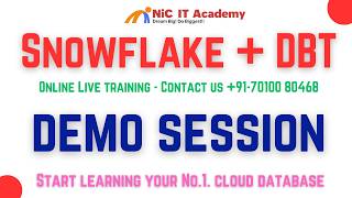 Snowflake + DBT Data Engineering Live Training - [Mon-Fri] 7:00 AM IST +91 7010080468 screenshot 5