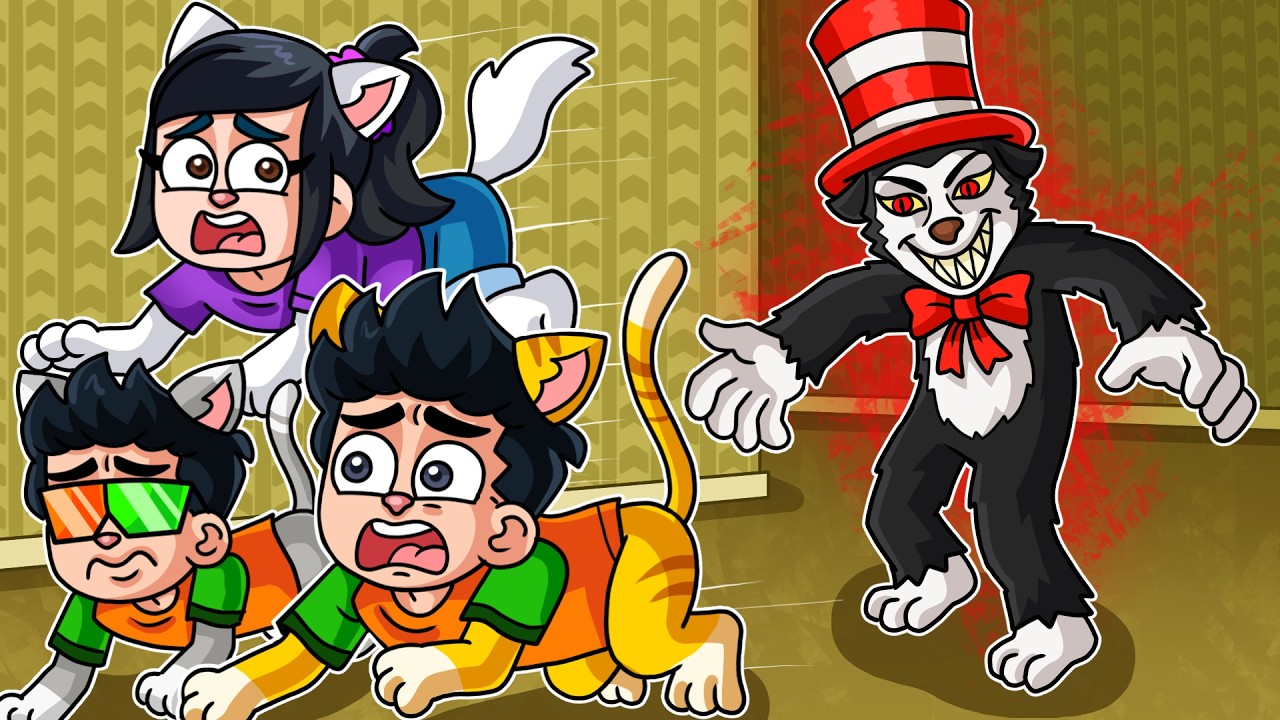 NOS CONVERTIMOS EN UNA FAMILIA DE GATOS Y NOS ATRAPA EL GATO CON SOMBRERO | JONDRES GC