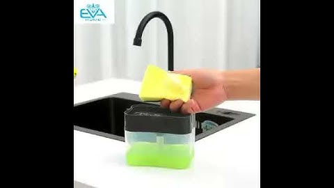 Hộp Đựng Xà Phồng Nước Rửa Chén Bát Có Vòi Bơm Tự Động Tiện Dụng Tặng Kèm Miếng Bọt Biển Rửa Bát