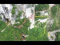 实拍：贵州偏僻山区正在打造中的5A级景区，悬崖绝壁上修栈道