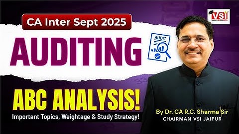 ABC Analysis CA Inter Auditing Sept 2025📊| Important Topics, Weightage & Study Strategy!✅