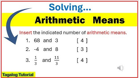 [Tagalog] Arithmetic means #math10 #aritmeticmeans #arithmeticsequence #howtocalculate