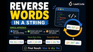 Reverse Words in a String | LeetCode 151 | Simple Reverse + Reverse Each Word Approach | C++