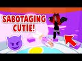 I sabotaged cutie in tower of hell roblox