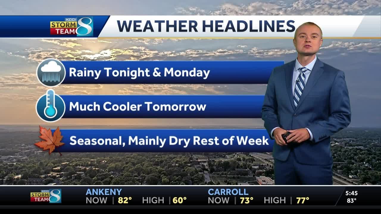 Iowa weather: New work week starts damp and cool - YouTube