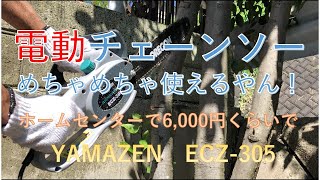 電動チェーンソー、めちゃめちゃ使えるやん！