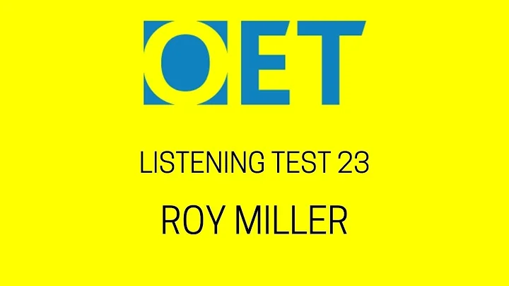 Roy Miller OET 2.0 online practice listening Test ...