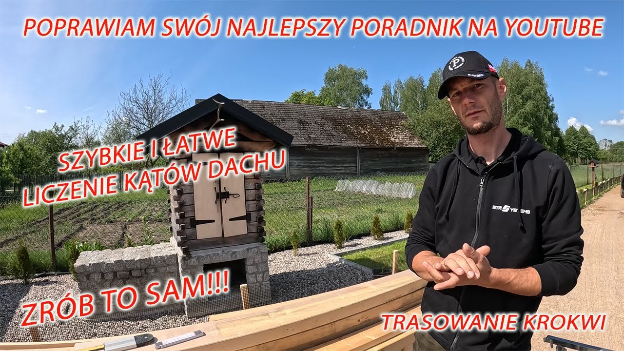 Poradnik- Dach dwuspadowy #Jak wyznaczyć kąt dachu i wytrasować krokwie? How to make a roof?