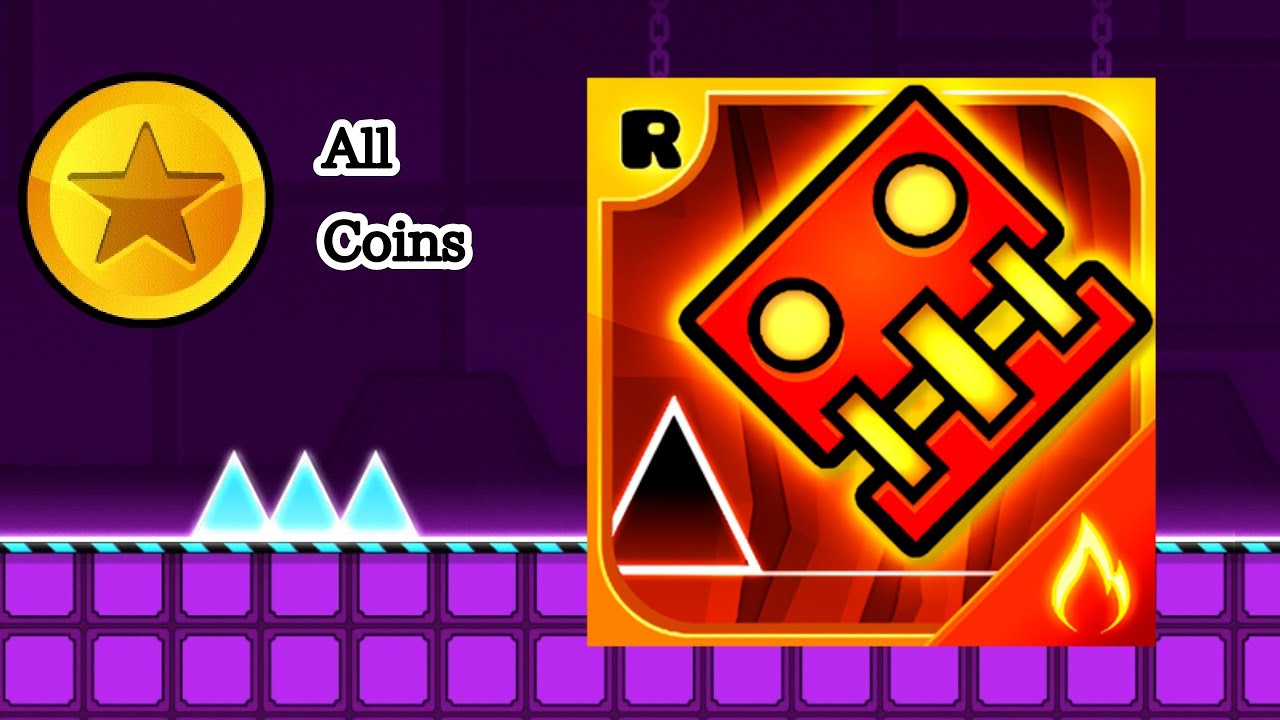 GEOMETRY DASH MELTDOWN Full ( All Coins ) - YouTube