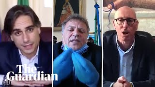 'Stay at home!': Italian mayors send emotional plea to residents - video