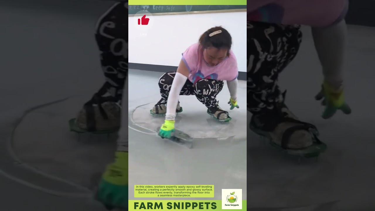 Flawless Finish: Epoxy Self-Leveling Floor Perfection! ✨🏠