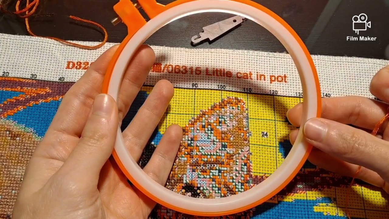 Cross stitch/ Broderie point de croix la méthode sans nœud
