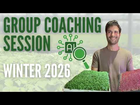 Microgreens Mastery Group Coaching (Water Quality, Hydroponics, Dense Seeding & Pest Control)