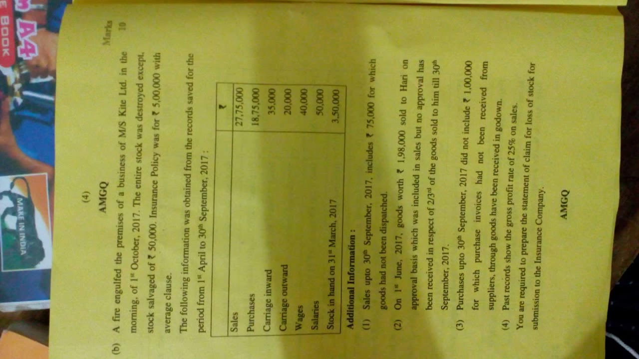 Inter new syllabus account questions paper Nov 18