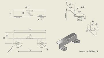 Tutorial Inventor - 236 ANGULAR PROFILE with PUNCHES