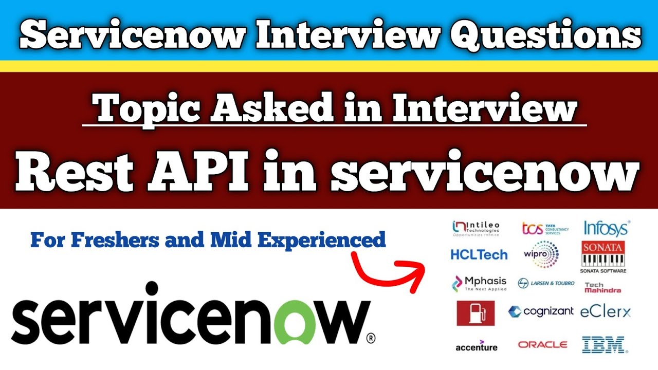 How to use REST API provoided by servicenow / Service now REST API ...