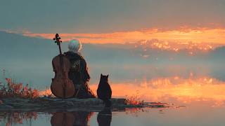 Silent Morning Lake | Golden Reflections at Dawn | Relaxing Cello & Nature Ambience