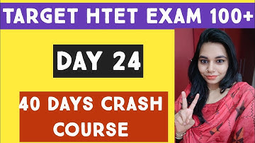 Day 24- 40 days crash course for htet exam, aps, kvs, nvs, DSSSB, hssc pgt screening //NS CLASSES