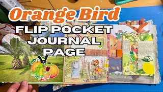 Orange Bird Disney Character Signature Journal Book Page ~ DIY a Flip & Pocket Page with Me!