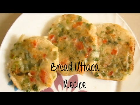 Bread Uttapam Recipe South Indian Snack Recipe Veg Recipes Breakfast Recipes-11-08-2015