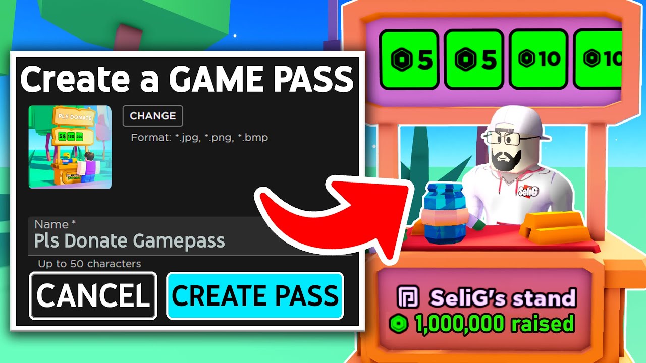 How to Make A Gamepass in Roblox Pls Donate - iPhone & Android - Add  Gamepass to Pls Donate - 2023 : r/GaugingGadgets