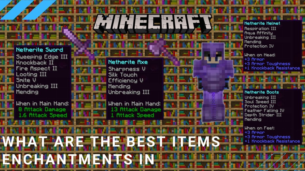 Best Axe Enchantments Minecraft 116 - Minecraft Tutorial & Guide