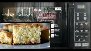 Christmas Vanilla Fruit Cake | Tutti Frutti cake in Microwave Oven Using LG Microwave Oven