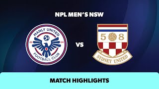 NPL Men's NSW Round 14 Highlights –Manly United v Sydney United 58