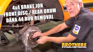 Chevy & GMC Truck 4x4 Disc and Drum Brake Maintenance Pads/Shoes Discs/Drums Replacement Dana 44
