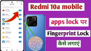 redmi 10a app par fingerprint lock Kaise lagaye | how to apps lock in redmi 10a