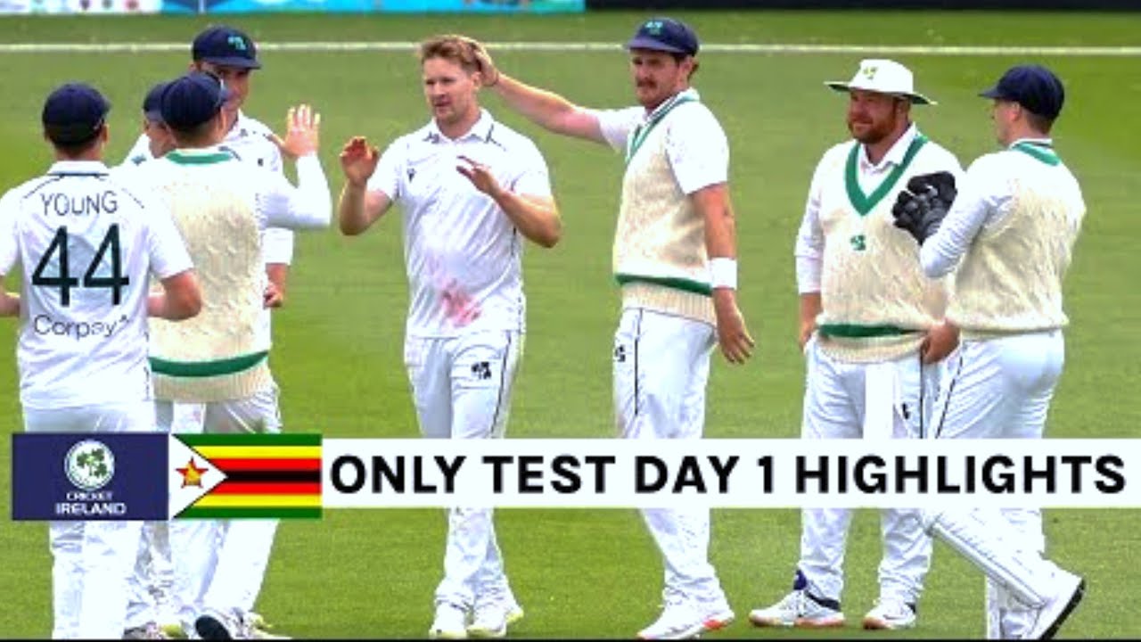 IRE Vs ZIM Historical Test Match Day 1 | Ireland Vs Zimbabwe Test Match