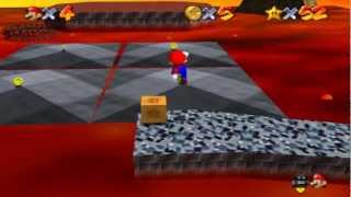 Super Mario 64 Walkthrough - Course 7 - Lethal Lava Land