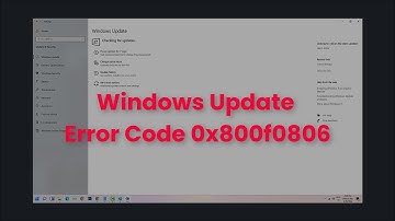 Windows Update Error Code 0x800f0806 - Fix