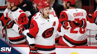 Hurricanes' Sebastian Aho Shows Off Hand-Eye Coordination On Slick Backhand Goal