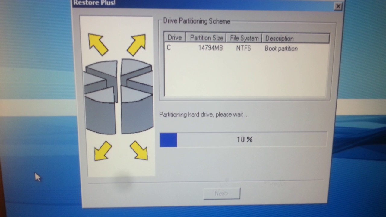 hp restore plus cd