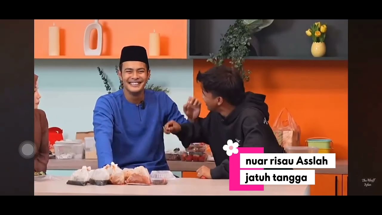 NUAR RISAU ASSLAH TERJATUH DARI TANGGA ❓‼️