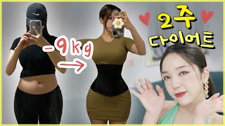 ⚠ 2주만에 9kg 살빼기 ⚠  단기 다이어트 식단 / 습관 / 유지 / 후관리