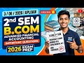 2nd Sem BCom Advanced Financial Accounting Important Questions 2026 | SEP Syllabus (June 3 Upload)