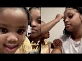 Dababy's Daughter Serenity Applies Mommy's Makeup! 💄