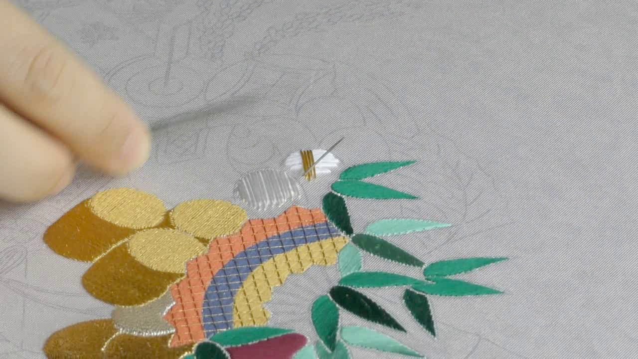 日本刺繍の技法 肉入れ～なりぬい Youtube