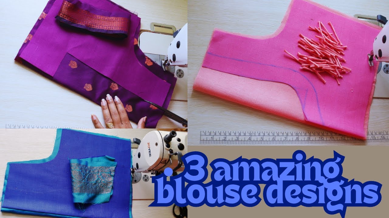 3 Amazing blouse back neck designs |cutting and stitchhing