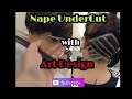Nape UnderCut with simple Art Design (Lady's Cut)