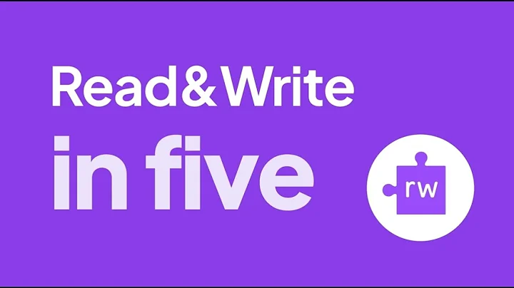 Read&Write in Five - DayDayNews