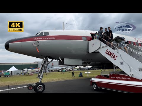 AIRSHOW - WINGS OVER ILLAWARRA - Qantas Douglas DC-4, Lockheed 1049 Super Constellation & 747-400