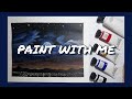 Moonlight night sky landscape  acrylic painting for beginners  philippines  moana july
