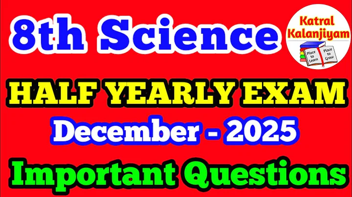 8th Science Half Yearly Exam Important Questions December -2025..8th science English medium