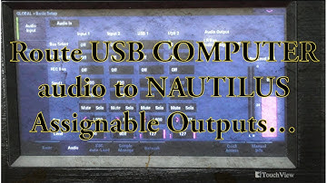 Korg Nautilus: Routing USB (computer) Audio through the Nautilus / Kronos