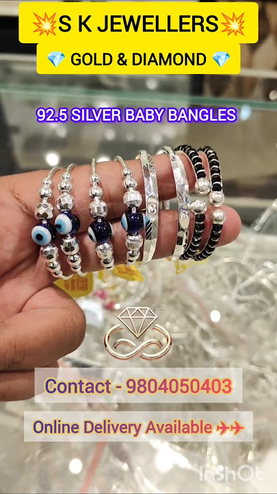 Beautiful Silver Baby Bangles From S K Jewellers Thakurpukur - Contact 9804050403