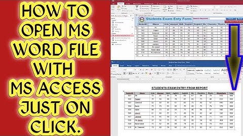How to Open MS Word file with MS Access Form Just one click || Dawood Academy